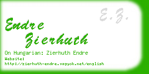 endre zierhuth business card